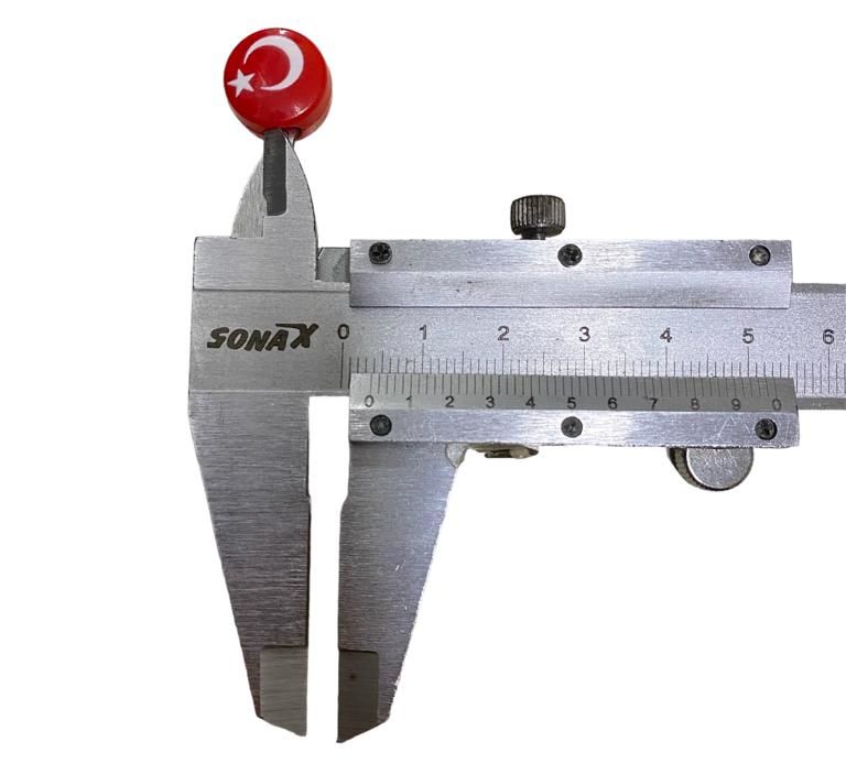 14X8 MM BAYRAK DESENLİ BONCUK (50 ADET)