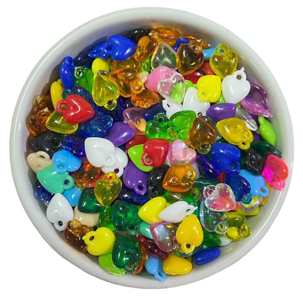 NO:132 *KULPLU MİNİ KALP YAZMA BONCUĞU (1KG)(7140AD)