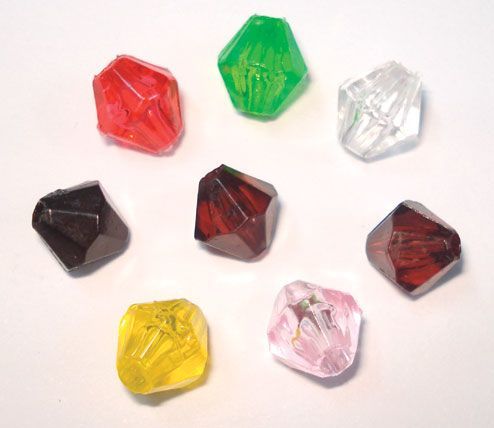 8mm Piramit Boncuk KIRMIZI