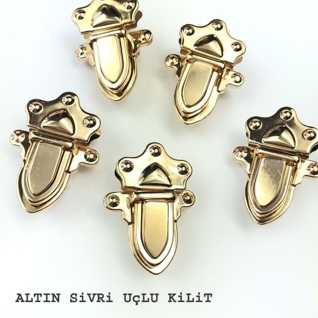 ÇANTA KİLİDİ (2 ADET) ALTIN ÜÇGEN KİLİT