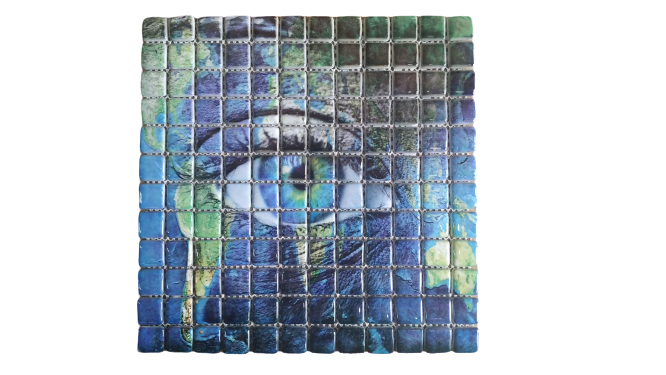 RESİMLİ CAM MOZAİK 7 PEMBE GÜL MODEL