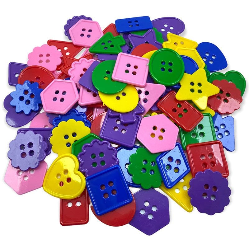 Geometrik Şekilli Eğitici Düğmeler  (500 Adet)