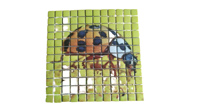 RESİMLİ CAM MOZAİK 12 UĞUR BÖCEĞİ MDOELİ