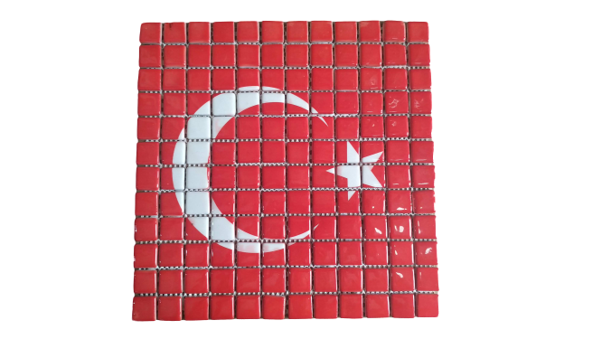 RESİMLİ CAM MOZAİK 9 BAYRAK MODELİ