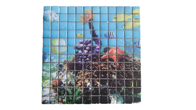 RESİMLİ CAM MOZAİK 9 DENİ MANZAR MODELİ